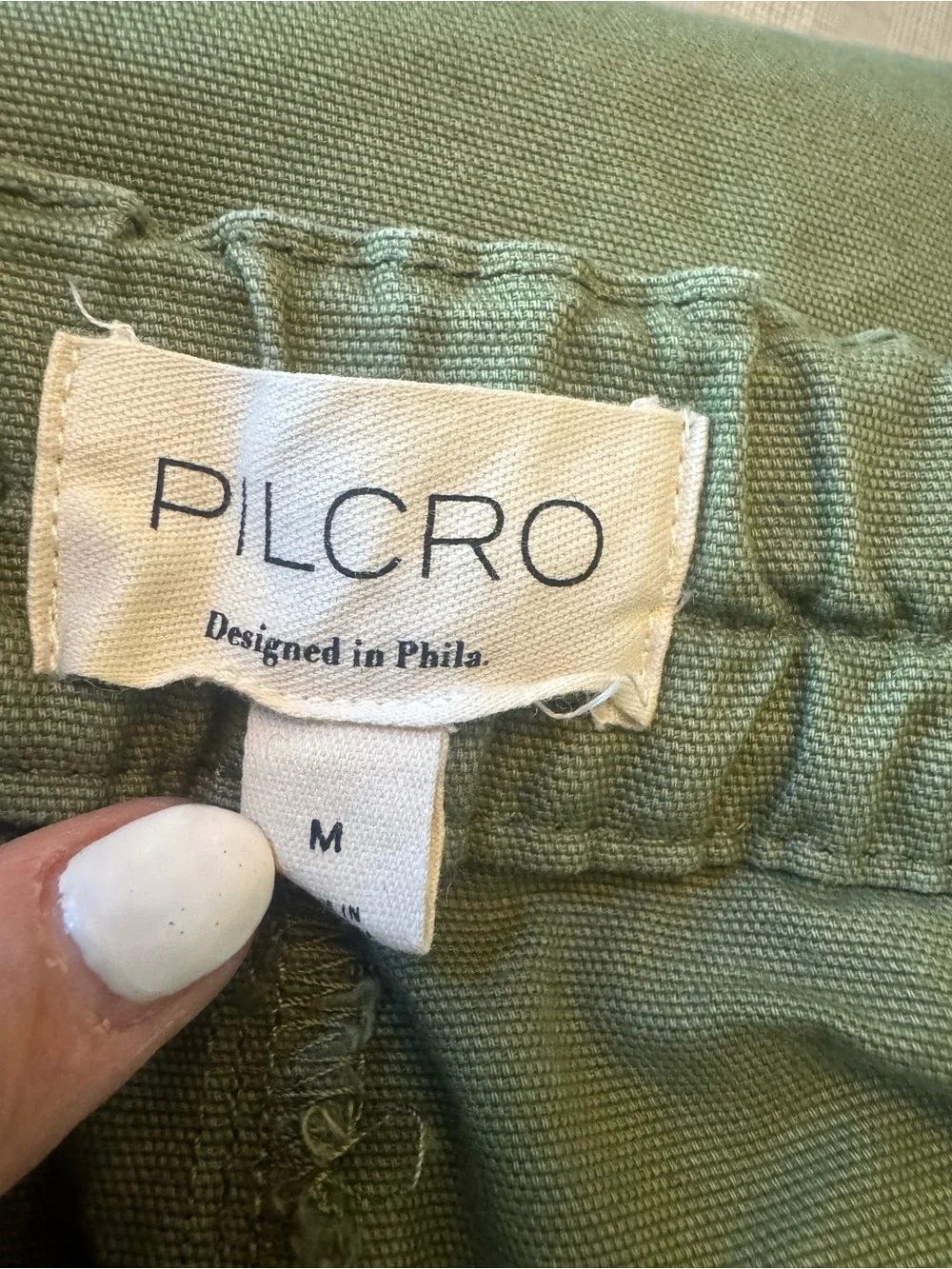 Pilcro Izzie relaxed pull on barrel pant green - Medium - New - Picture 3 of 4